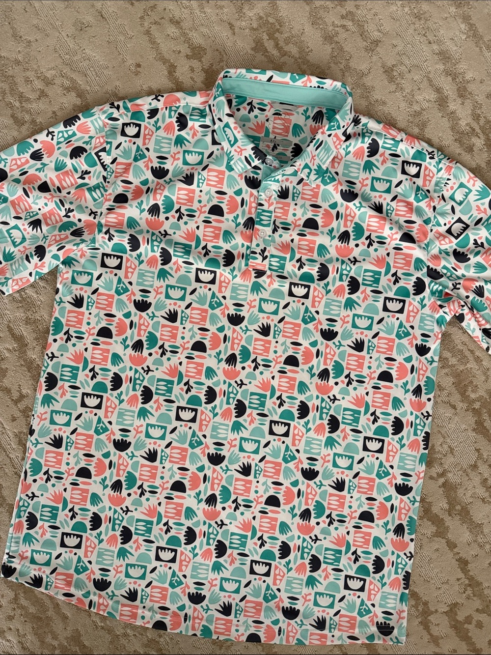 Swannies XL performance polo- amazing pattern and colors
